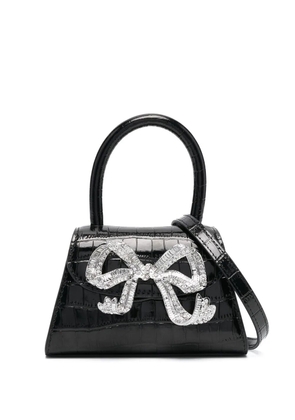 Self-Portrait The Bow micro tote bag - Black