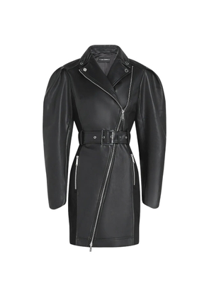 Karl Lagerfeld belted biker mini dress - Black