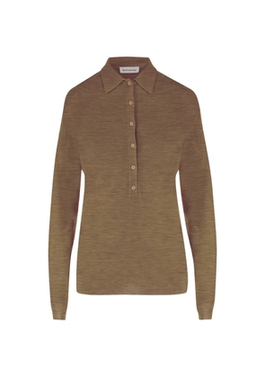 The Frankie Shop Tala long-sleeve polo top - Brown