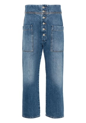 Plan C high-rise boyfriend jeans - Blue