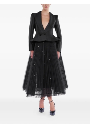 ARAFTU pleated peplum dress - Black