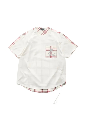 Mastermind Japan plaid chest-pocket T-shirt - White