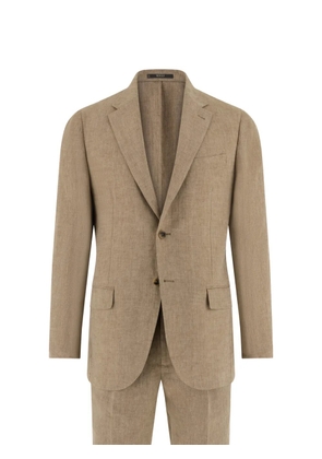 Boggi Milano single-breasted linen suit - Neutrals