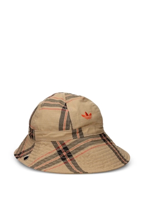 adidas x Wales Bonner check-pattern bucket hat - Neutrals