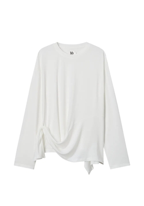 b+ab asymmetric knot top - White