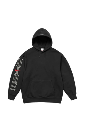 Supreme logo-embroidered hoodie - Black