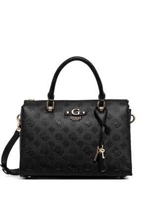 GUESS USA debossed-logo charm tote bag - Black