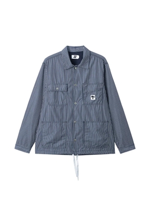 izzue striped patch jacket - Blue
