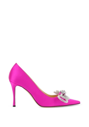 MACH & MACH Double Bow satin pumps - Pink