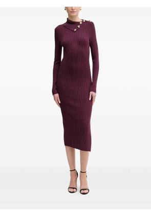 GUESS USA asymmetric-neck midi dress - Red