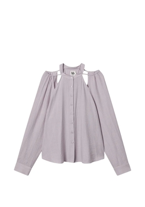 b+ab cut-out buttoned shirt - Purple