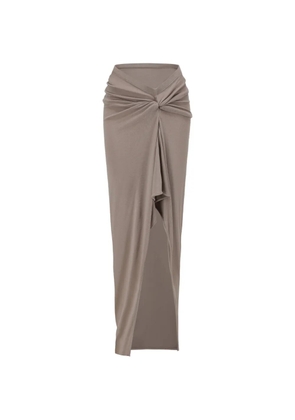 OUDE WAAG twist-detail draped skirt - Neutrals
