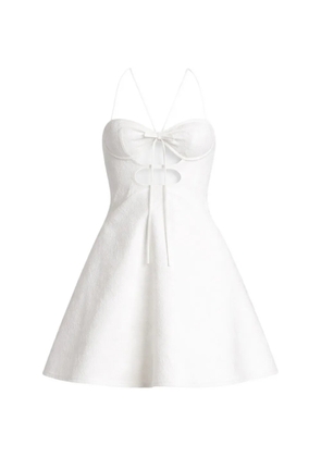 David Koma bow-detail mini dress - White