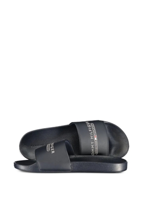 Tommy Hilfiger logo-print slides - Blue