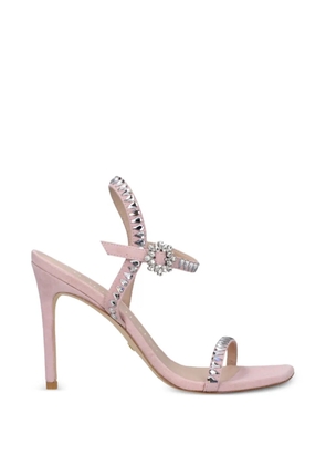 Stuart Weitzman 100mm crystal-embellished sandals - Pink