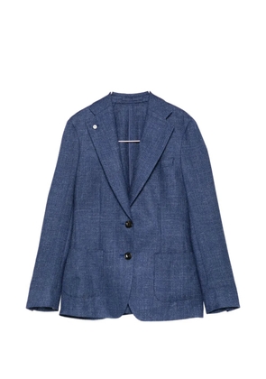 L.B.M. 1911 marl-effect patch-pocket blazer - Blue