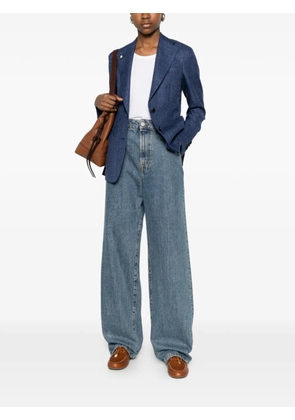 L.B.M. 1911 marl-effect patch-pocket blazer - Blue