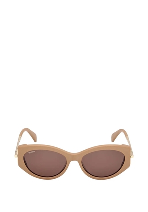 Max Mara Eyewear matte light brown geometic sunglasses - Neutrals