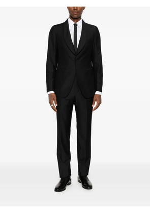 Tagliatore shawl-lapel single-breasted suit - Black