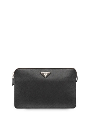 Prada leather clutch bag - Black