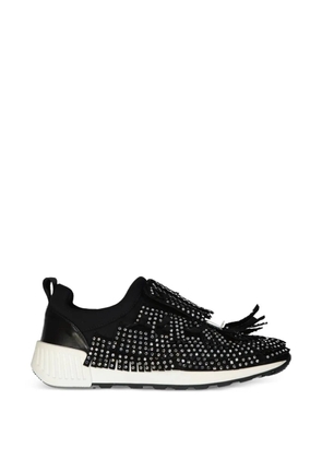 Sergio Rossi sr1 crystal-embellished fringed sneakers - Black