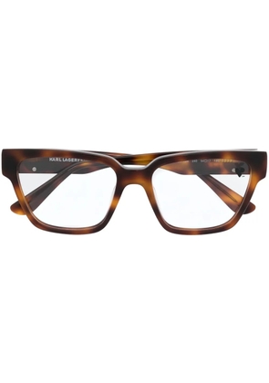 Karl Lagerfeld wayfarer-frame glasses - Brown