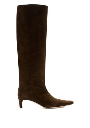 STAUD Wally pointed knee high boots - Brown