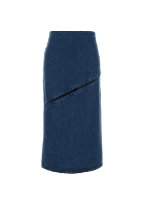 Jil Sander cut-out denim skirt - Blue