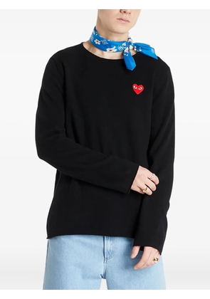 Comme Des Garçons Play heart-patch sweater - Black