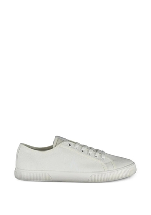 Calvin Klein logo-print canvas sneakers - White