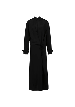 Sportmax draped collared dress - Black