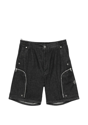 YES LONDON zip-detail denim shorts - Black