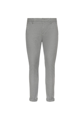 DONDUP slub-texture turn-up trousers - Grey