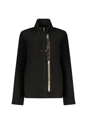 FREDDY rhinestone-embellished laminated-band jacket - Black