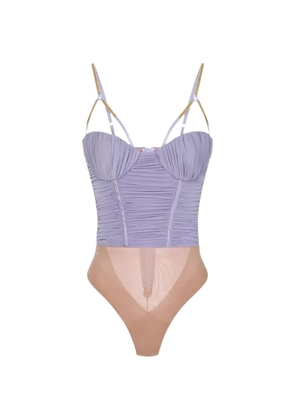 Elisabetta Franchi ruched-design body - Purple