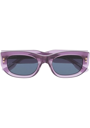Gucci Eyewear rectangle-frame sunglasses - Purple
