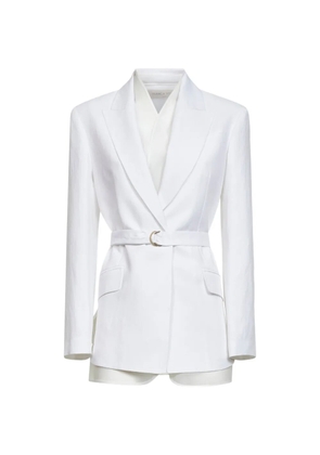 Blanca Vita belted peak-lapel jacket - White