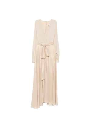 LE RJTANGE wrap-design jumpsuit - Neutrals