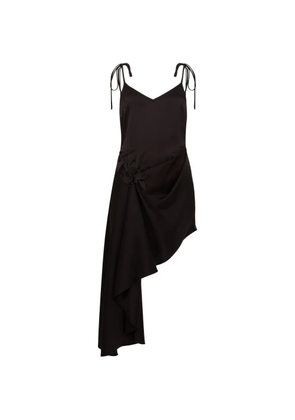 David Koma appliqué draped mini dress - Black