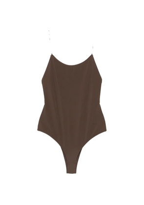Jacquemus ruffled-back swimsuit - Brown