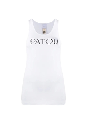 Patou logo-print jersey tank top - White