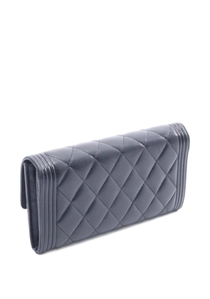 CHANEL Pre-Owned 2019 Boy quilted wallet - Black