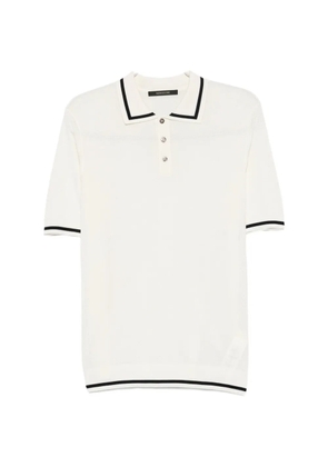 Montecore contrast-trim knitted polo shirt - White