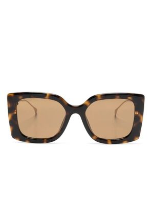 Gucci Eyewear tortoiseshell-effect oversize-frame sunglasses - Brown