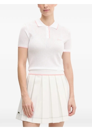 GUESS USA contrasting-trim polo top - White
