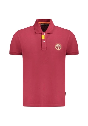 Napapijri logo-patch polo shirt - Red