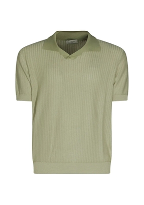 Piacenza Cashmere ribbed-knit polo shirt - Green