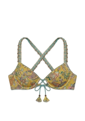 Del Maar Sumay paisley-pattern bikini top - Green