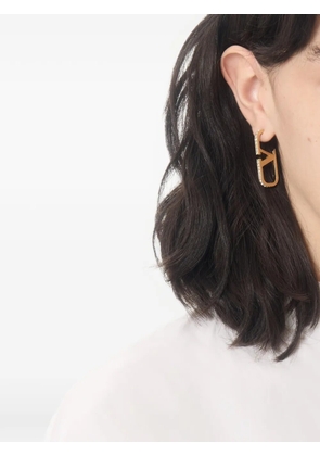 Valentino Garavani VLogo Signature metal and Swarovski® crystal earrings - Gold