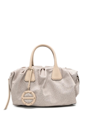 Borbonese medium Vis a Vis gathered tote bag - Neutrals